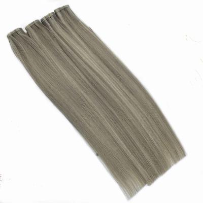 China Whole Silky Straight Wave Factory Price Customized Natural Human Straight Straight Wave Flat Double Drawn Remy Hair Extension Real Double Weft for sale