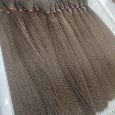 China Silky Straight Wave Bulk Virgin Hair Wholesale Raw Cuticle Aligned Double Layer Brazilian Hair Pulled Hair Extensions In China for sale