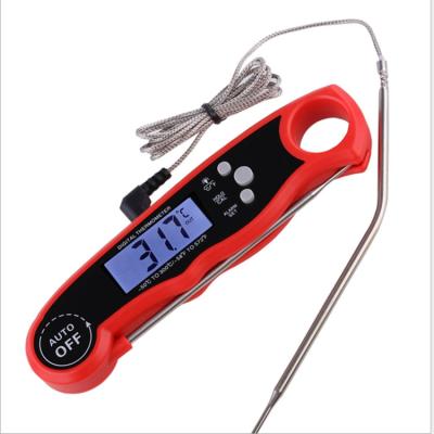 China New LCD Display Oven Double Roast Food Alarm Kitchen Thermometer Probe Thermometer Rise BBQ Thermometer for sale