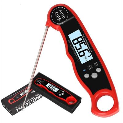 China Bestselling LCD Display Amazon Food Thermometer Folding Waterproof Kitchen BBQ Thermometer for sale