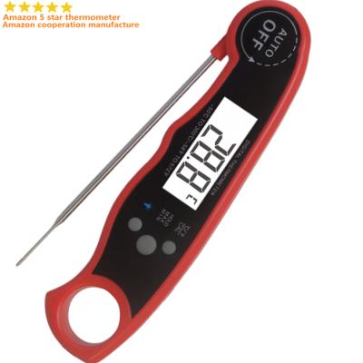 China High Level LCD Display Style New With Waterproof Type Kitchen Meat BBQ Grill Fold Food Instant Magnet Thermometer for sale