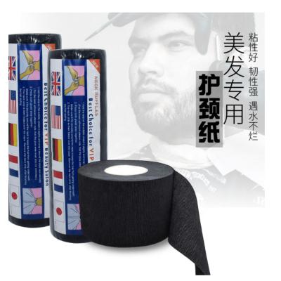 China Disposable Elastic Salon Barber Neck Roll Paper Neck Crepe Paper Ruffles Tape Crepe Neck Paper for sale