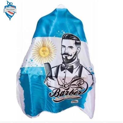 China Classic Barber Shop Style Hairdressing Cape Hairdressers Hairdressing Dress Hair Dye Styling Cutting Shampoo Hair Cape for sale