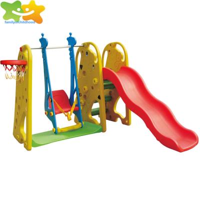 China Guangzhou Factory Price Durable Kids Toy Equipment Plastic Slide And Swing for sale