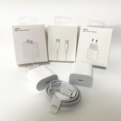 China Mobile Phone Miccell PD Charger 20w With Cable Usb C Fast Charger Mini Pd Wall Charger For Iphone 7 8 plus X Xs 11 12 13 pro max for sale