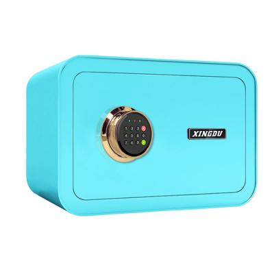 China Kaer Digital High Quality Colorful Home Bank Office Hotel Digital Lock Safe Box Electronic Safe For Home Blue Color for sale