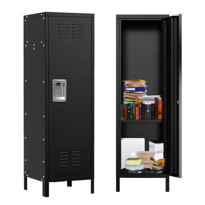 China Wholesale Steel Single Door Cold Rolled Steel Locker For Sale Clothes Storage Staff Lockers Student Mini Locker With Lock for sale