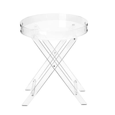 China (Size) Adjustable Acrylic Folding Tray Fiberglass Coffee Table Acrylic Folding Tray Table for sale