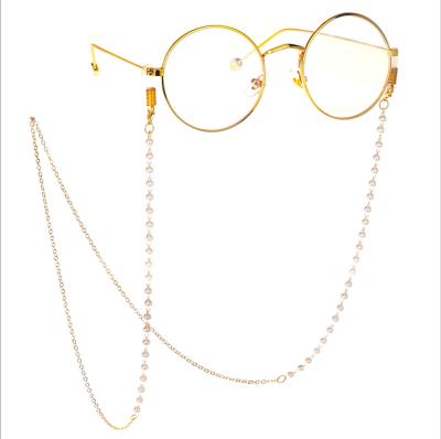 China Durable Popular Women Bead Copper Glasses Chain Eyewear Glass Chain For Summer Eyewear Klein Accessories Jewelry for sale