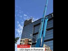 Curved 90 degree Corner Digital Signage for advertising in Romania