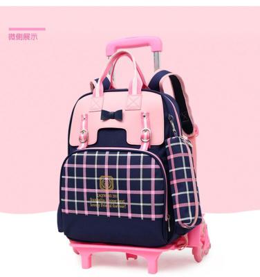 China 2021 Other New Design Pull Rod Schoolbag Six Series Climbing Stair Trolley Children School School Bags for sale