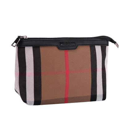 China Fashion Portable Cosmetic Bag Various Specifications Waterproof Cosmetic Bags Lattice Simple Makeup Bag for sale