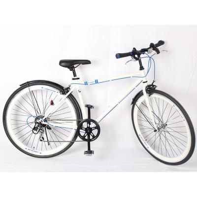 China Gewone fiets 700c met groen/blauw/rood en zes versnellingen Te koop