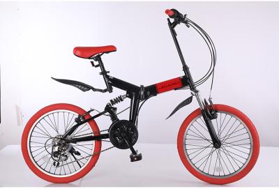 China Schock Absorptie vouwbare pendelfiets 20 inch zes snelheid vouwbare oefenfiets Te koop