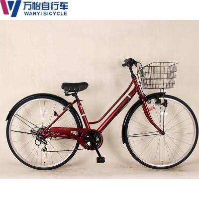 China 27 inch volwassen stadsfietsen zes snelheid Shimano Frame Steel Road Bike Te koop