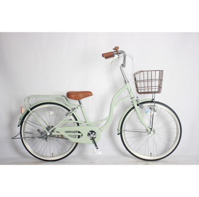 China Single Speed City Commuter Bikes 24 Inch Steel Bike Voor Vrouwen Te koop