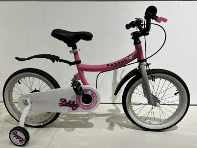 China Pink 1 Speed Hard Carbon Steel Frame Childrens Training Wheel Bikes For Little Girls for sale