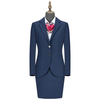 China High Quality Professional Women Formal Blazer Suits Anti-wrinkle Women Simple Blazer Set for sale