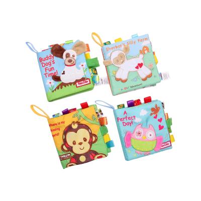 China Custom Washable Soft Durable Early Development Toy Skin-Friendly Touch And Feel Fold Cloth Books For Babies Infants Toddlers for sale