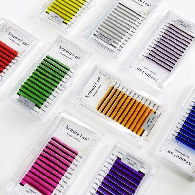 China Wholesale Custom Packaging People Lash Extensions Trays Supplies Color Lash Extensions Private Label A1 Soft Natural for sale