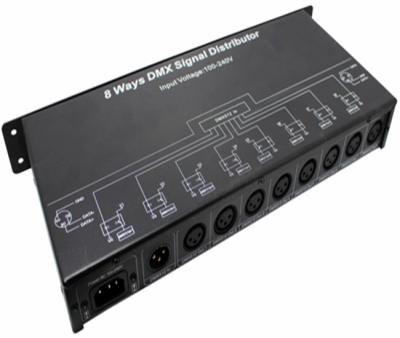 China Best selling dmx led controller with wireless dmx controller for DMX signal distributor (8 output channels) L410*W250 for sale