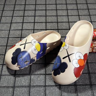 China 2021 Newest Hot Selling Fashion Trend High Quality Yeezy Slippers Shape Printed Women's Slides Shoes For Men's Slipper for sale