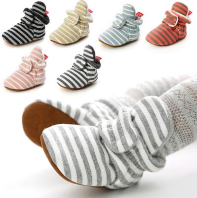 China Other trending products 2021 hot new arrivals new fashion cotton fabric stars print 0-2 years old baby booties boots for sale