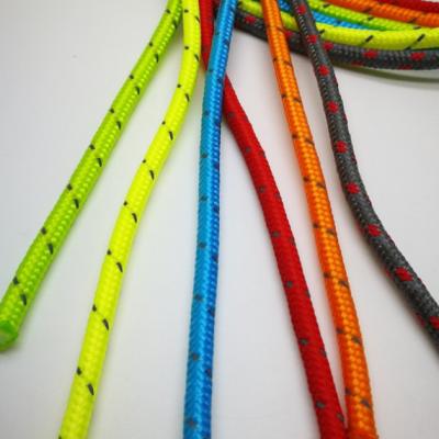 China Soft Reflective cord high tenacity polyester rope for tent uses for sale