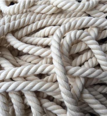 China High Tenacity Custom big size of cotton rope 8mm 10mm 12mm 15mm 20mm twisted cotton rope for sale