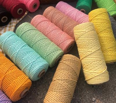 China Bags Custom colors 2mm colors twisted  cotton rope macrame rope for sale