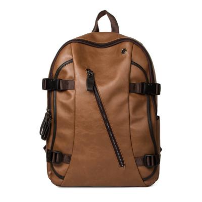 China SB093 2021 Fashion PU School Backpack Leather Waterproof USB Travel Rucksack Bags For Men“ for sale