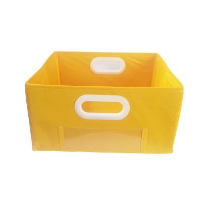 China Customization home non-woven fabric folding solid color storage box single storage box for sale