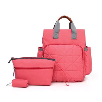 China 2021 Wholesale New Mommy New Mom Baby Diaper Bag Hot Selling Custom Printing Nylon Backpack Y0266 New for sale