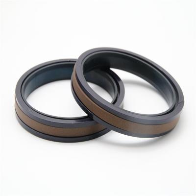 China Construction Machinery Hydraulic High Pressure Cylinder Piston Seal SPGW PTFE Bronze Rubber Oil Seal Standard for sale