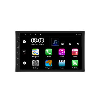 China Automotive Capacitive Multifunctional Car Navigation Player Android 7inch HD Touch Screen Din Two Player with wifi GPS BT raido for sale