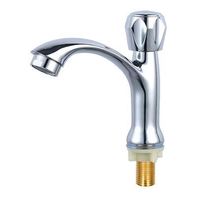 China Wholesale High Quality Simple Cold Mount Kitchen and Bathroom Basin Faucet Hot Selling Plastic Steel Household Faucet for sale