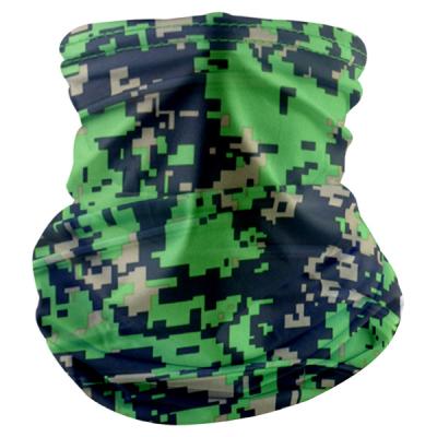 China White Buff Silk Camouflage Cuff Neck Balaclava Cooling Bandana Hemmed Cloth Adult Reusable Facemask Tube Neck Cuff Elastic Neck Cuff for sale