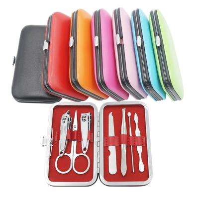 China Creative Products Custom Printed Stainless Steel Pedicure Nails Toenails Nail Clippers Grooming Nail CareTools Manicure Kit With Case for sale