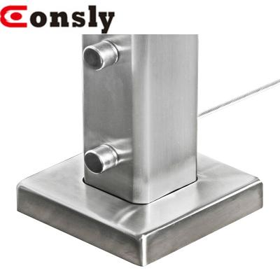 China Staircase/304/316 Modern Bacon Taste Stainless Baseplate/Stainless Steel Handrail Baseplate Cover/Guangzhou Post Steel Square Baseplate for sale