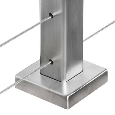 China Perfect Welding 304/316 Modern Stainless Base Rail Railing Railing Fixture Base/Stainless Steel/Guangzhou Post Steel Square Base Plate for sale