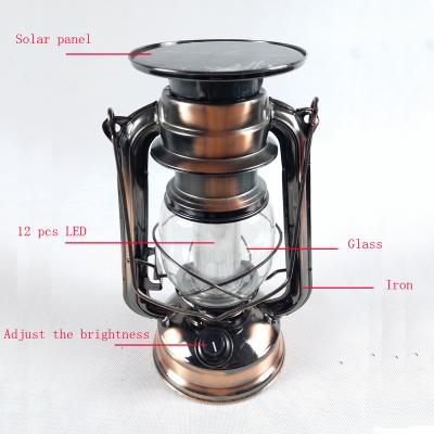 China Lighting or 1 Large Size LED Camping Lantern Christmas Decorative Solar Hurricane Lantern for sale