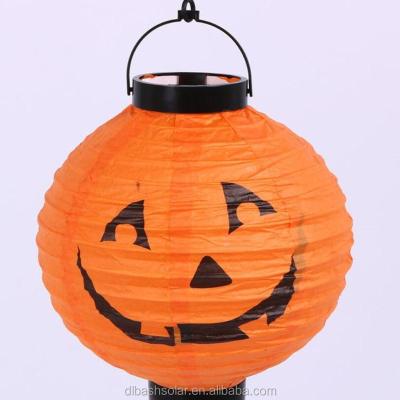 China Halloween Decoration Pumpkin Lantern Paper Lanterns Electric Halloween Lanterns for sale