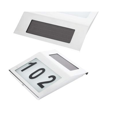 China Hot Selling Good Quality 201 Stainless Steel Outdoor Led Solar House Number Light for sale