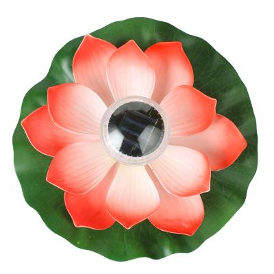 China Outdoor Underwater Landscape Lighting Swimming Pool Lamp Waterproof Led Solar Power Lotus Flower Water Floating Light for sale