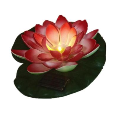 China Decoration Small Size Solar Powered Solar LED Lotus Floating Light for sale