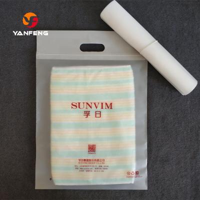 China Wholesale Customizable Logo Printing High Quality Heavy Shopping Plastic Ziplock Bag With Handle for sale