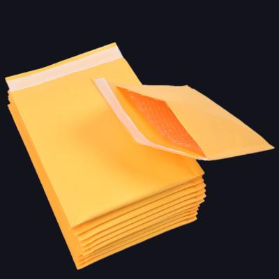 China Self Seal Waterproof Padded Mailers Shipping Small Size Courier Bags Yellow Custom Print Envelope Bubble Bag for sale