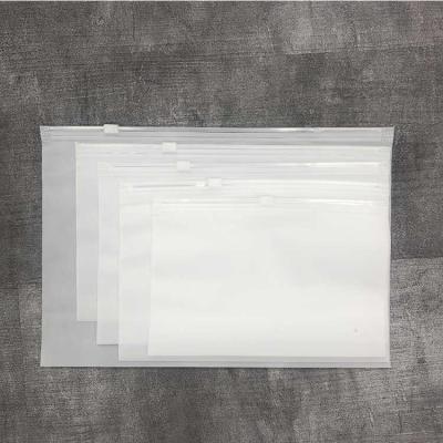 China Printing Recyclable Custom Matte Logo Zip Bag/Matte Transparent Poly Zipper Plastic Bag Garment T-shirt With Own Logo for sale