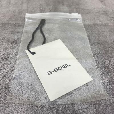 China Recyclable White Clear Plastic Self Seal Zipper Packaging Packing Poly Bag , Zip Top Data Line Tote Bag for sale