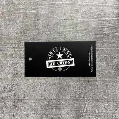 China Sustainable Luxury Cardboard Custom Design Printing Custom Clothing Paper Swing Label Wedding Thank You Card Label for sale